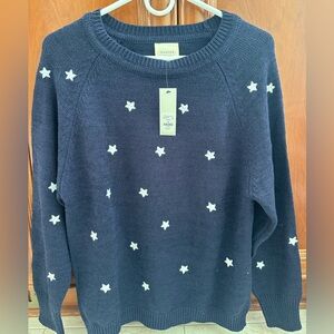 Francesca’s Blue Sweater with White Stars